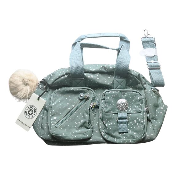 brand new Kipling vintage crossbody Defea Medium Handbag snowflake green - Picture 5 of 13